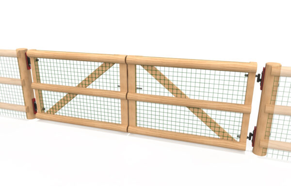 Post and Rail Maintenance Gate with Mesh
