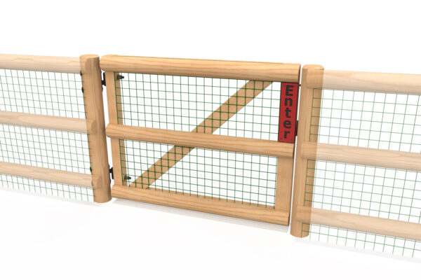 Standard Post and Rail Gate with Mesh