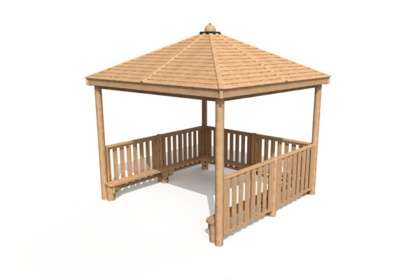 3m Square Shelter Shiplap Roof