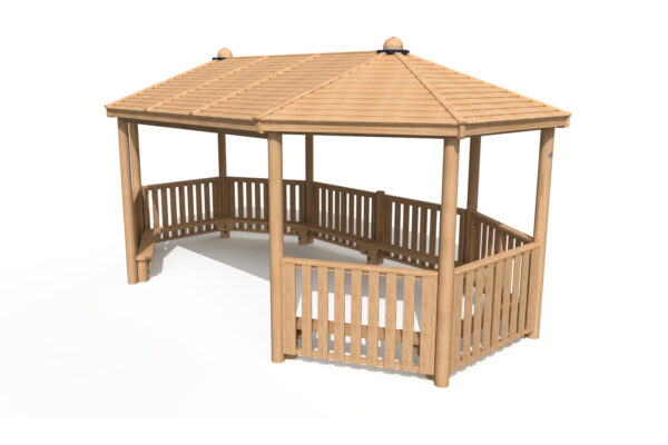 3x6m Hex Shelter Shiplap Roof