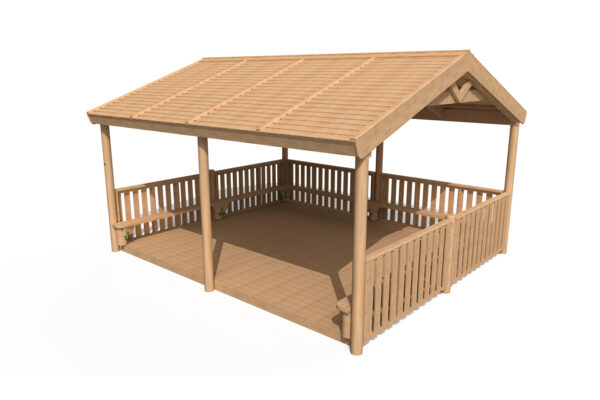 4.8m Apex Shelter Shiplap Roof