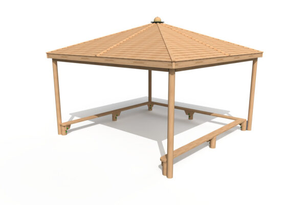4m Square Shelter Shiplap Roof