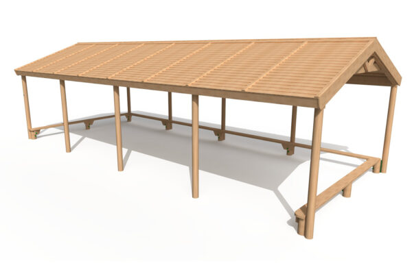 9.6m Apex Shelter Shiplap Roof