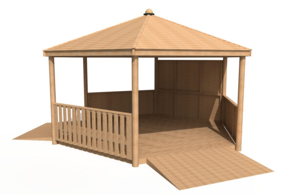 Bespoke Hex Shelter Shiplap Roof
