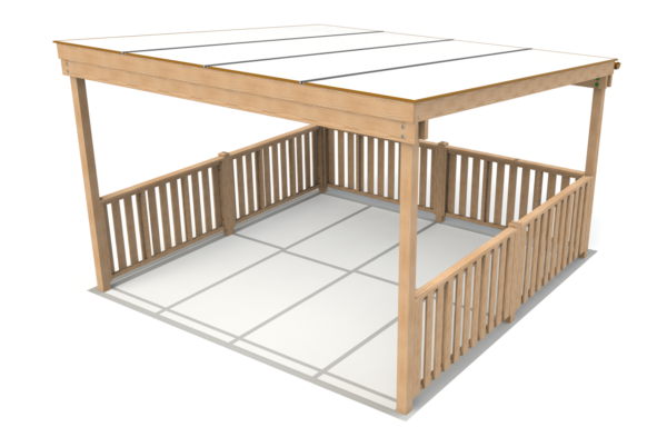 Polycarbonate Shelter with Balustrade Infills