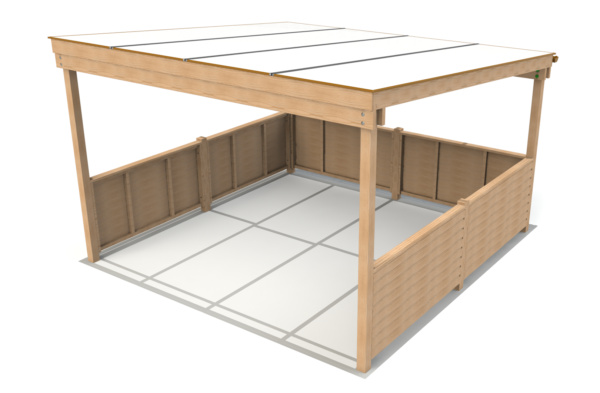 Polycarbonate Shelter with Solid Infills